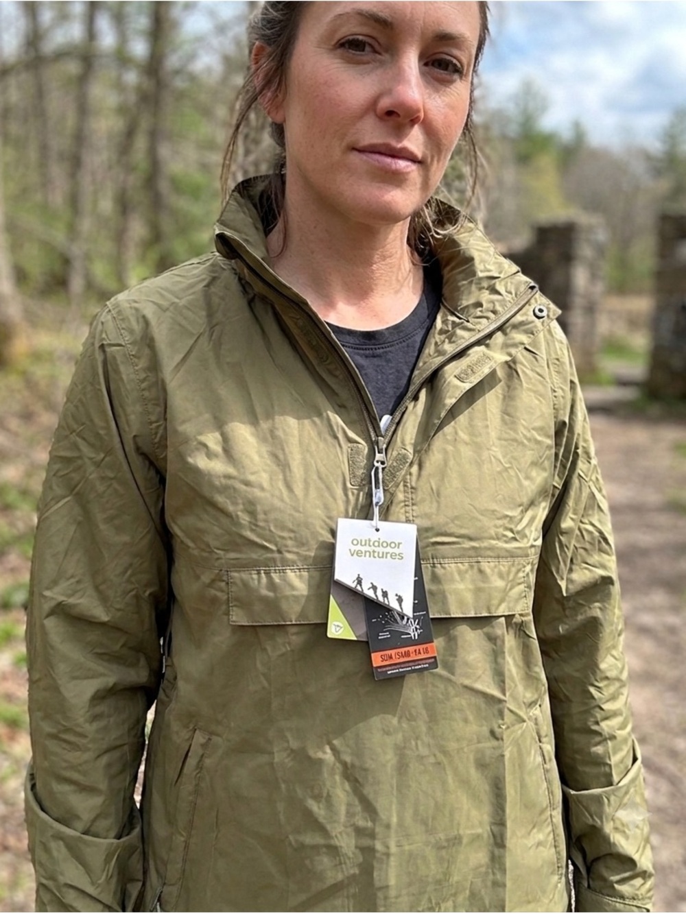 Olive Lightweight Pullover lightweight jacket